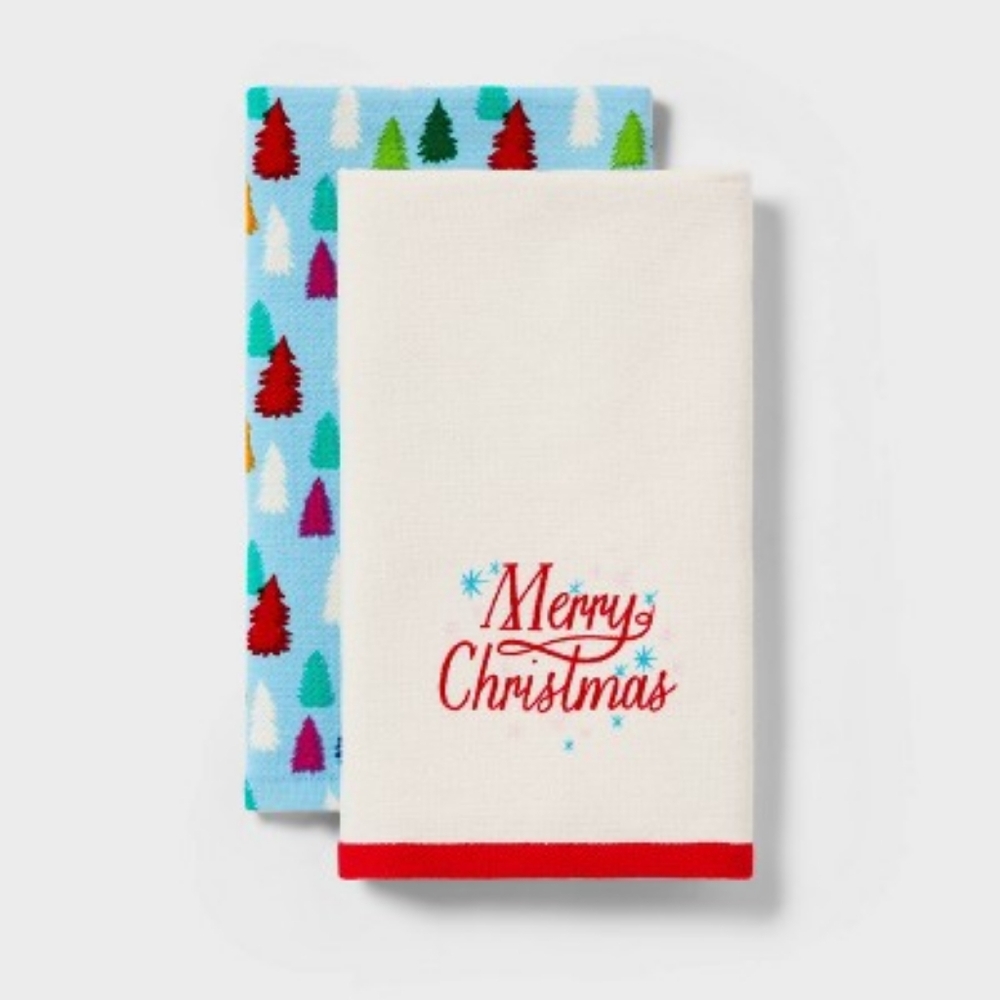 Wondershop™ 'Merry Christmas' Hand Towels White 2PK